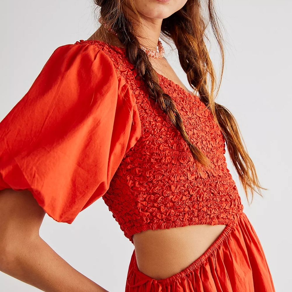 Free People Vibrant Red Midi Dress - Picture 4 of 4